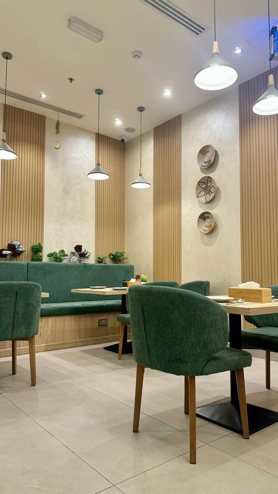 Atmospheric Restaurant Interior with Custom Booth Seating & Warm Filament Lighting #16